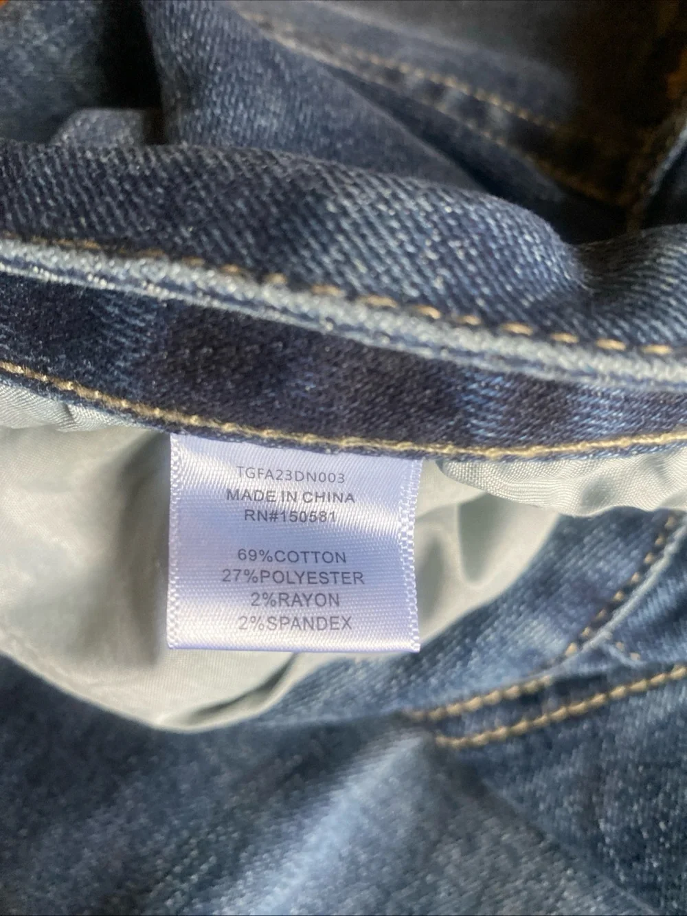 Men's Straight Leg Jeans in Dark Blue Denim 32/32 threadgrit